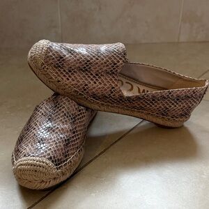 Sam Edelman Snakeskin Pattern Espadrilles